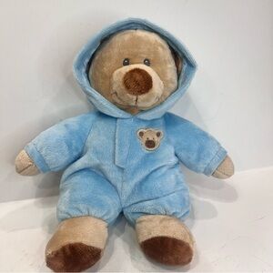 Ty Pluffies - BABY BEAR BLUE w/ Hooded PJ's 11" MWMTs Plush Stuffed Animal Toy